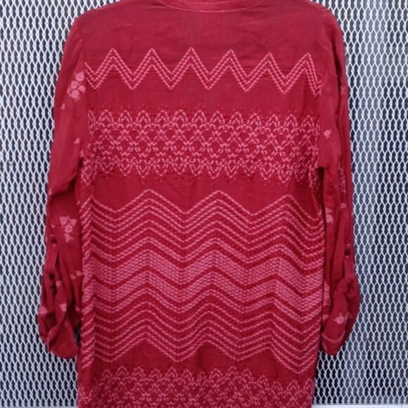 Johnny Was Rayon Shirt Size S - Picture 3 of 5
